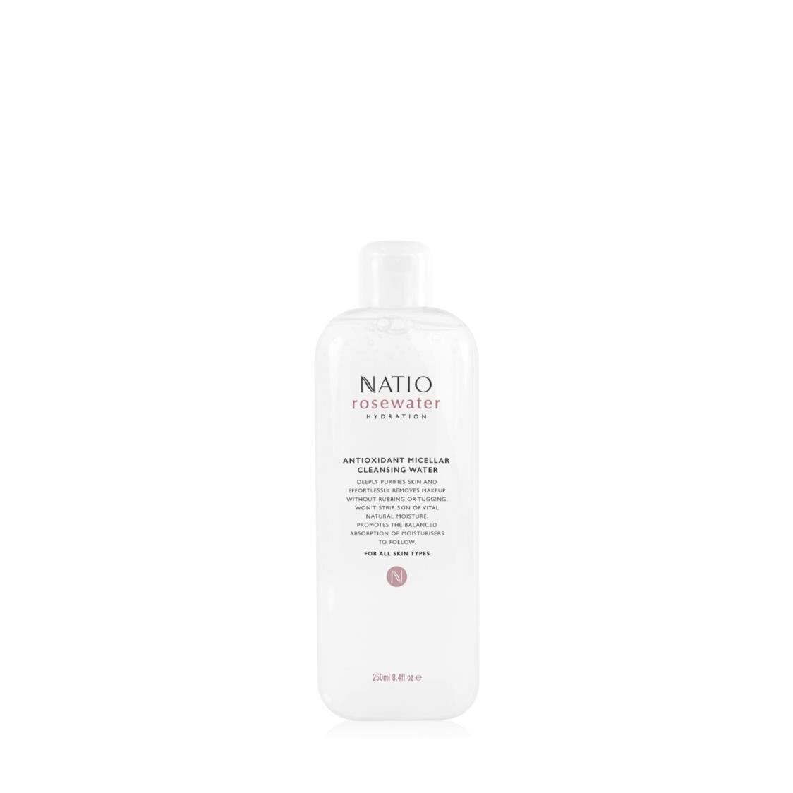 Natio Rosewater Hydration Antioxidant Micellar Cleansing Water 250ml