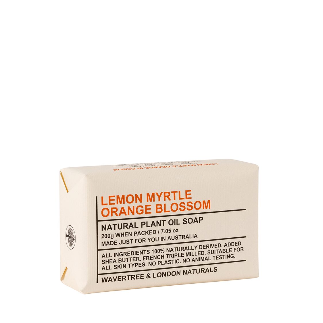 Wavertree & London Lemon Myrtle & Orange Soap Bar 200g