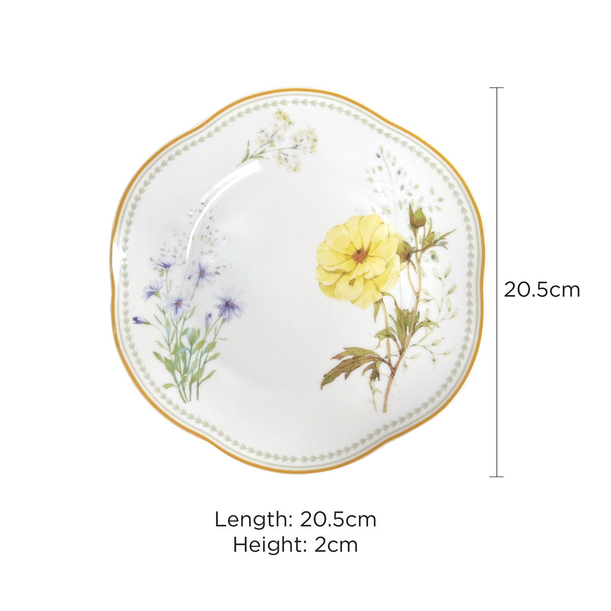 Charles Millen Soirée Botanique Fine Porcelain Tableware - Buttercup - Metro Singapore Departmental Store - Celebrating 69 Years in SG