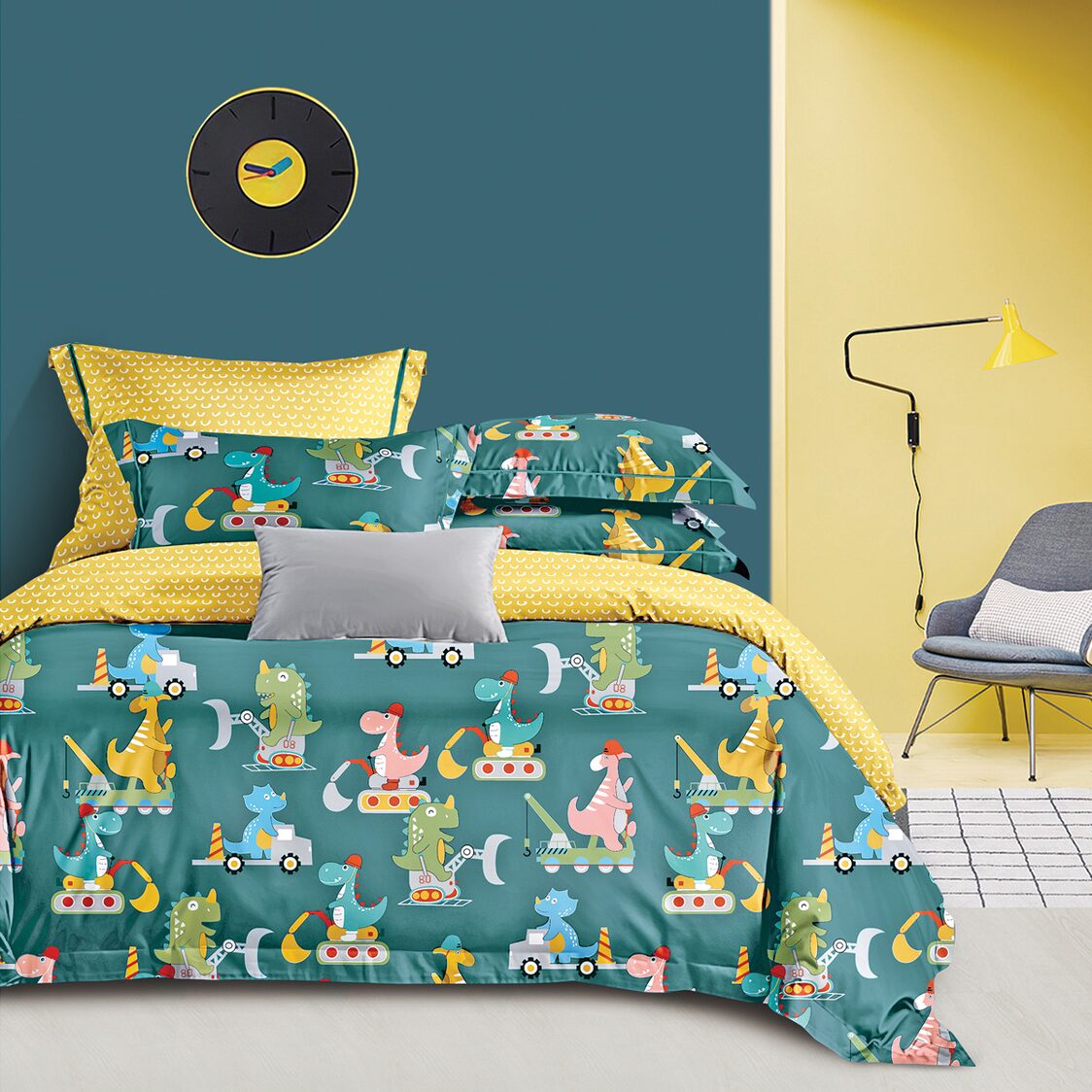 Charles Millen The Gang 62GR Dinoloper (A.Green) - Fitted Sheet Set - Metro Singapore Departmental Store - Celebrating 69 Years in SG