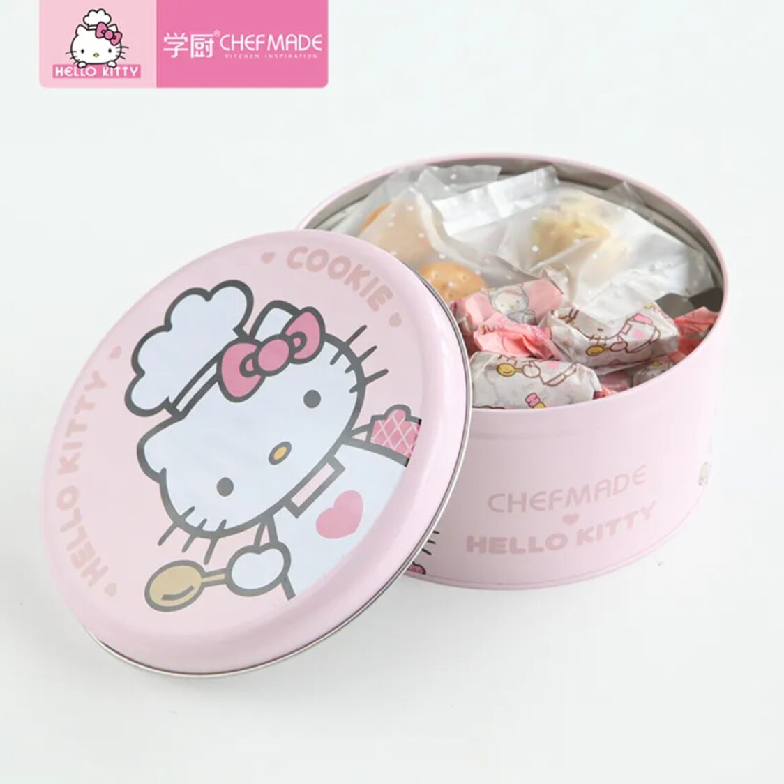 Chefmade Hello Kitty Cookie Tin 1898CM - KT7065 - Pink - Metro Singapore Departmental Store - Celebrating 69 Years in SG