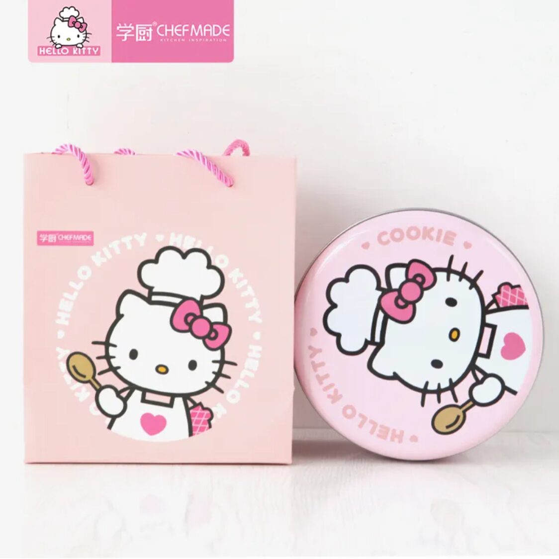 Chefmade Hello Kitty Cookie Tin 1898CM - KT7065 - Pink - Metro Singapore Departmental Store - Celebrating 69 Years in SG