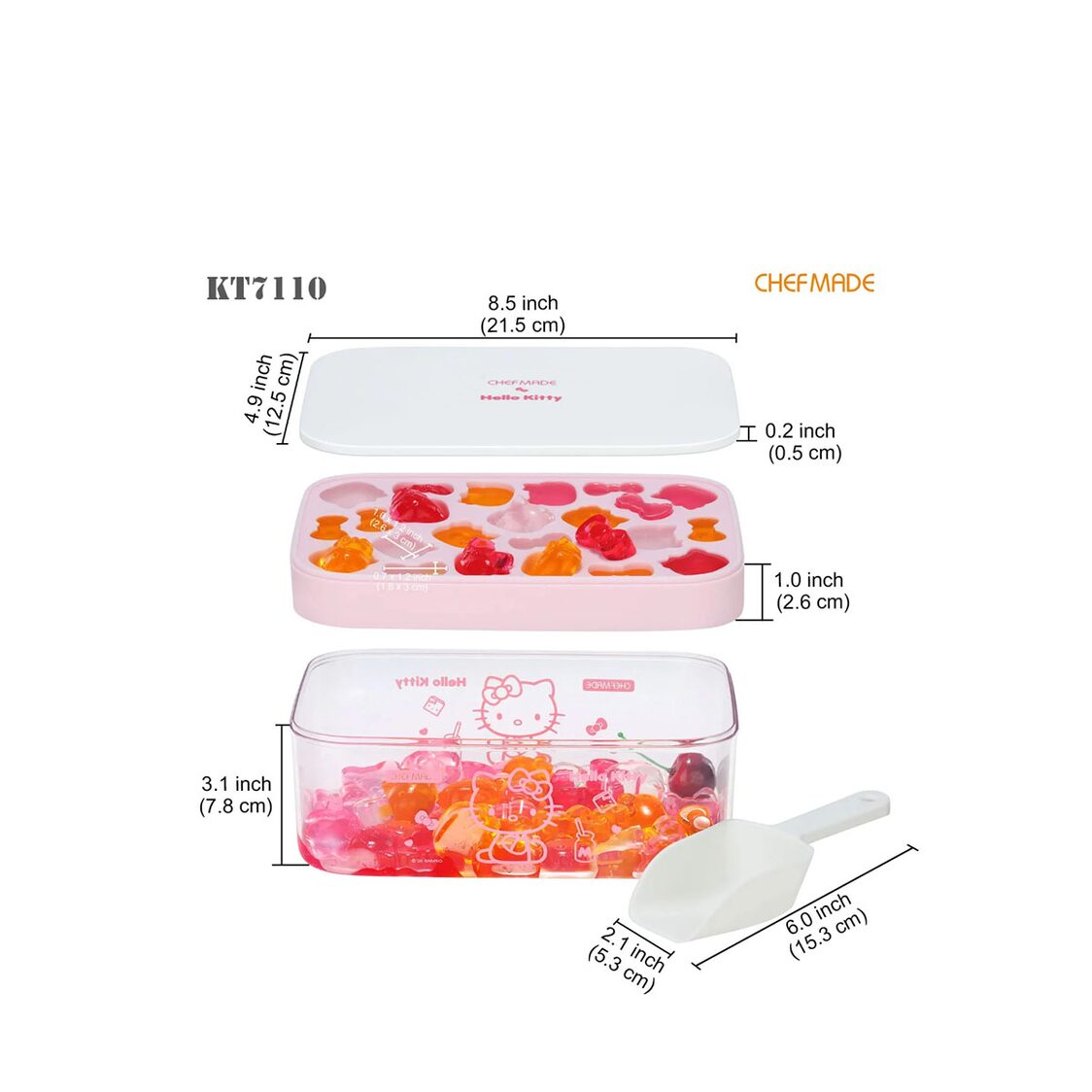 Chefmade Hello Kitty Ice Cube Tray with Lid and Bin 1898CM - KT7110 - Metro Singapore Departmental Store - Celebrating 69 Years in SG