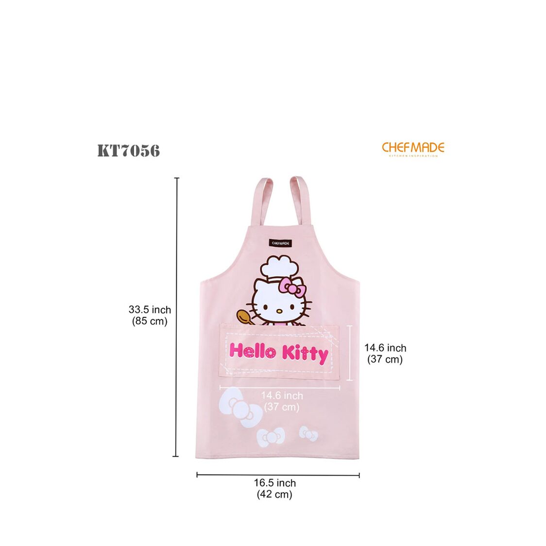 Chefmade Hello Kitty Pure Cotton Apron 1898CM - KT7056 - Pink - Metro Singapore Departmental Store - Celebrating 69 Years in SG