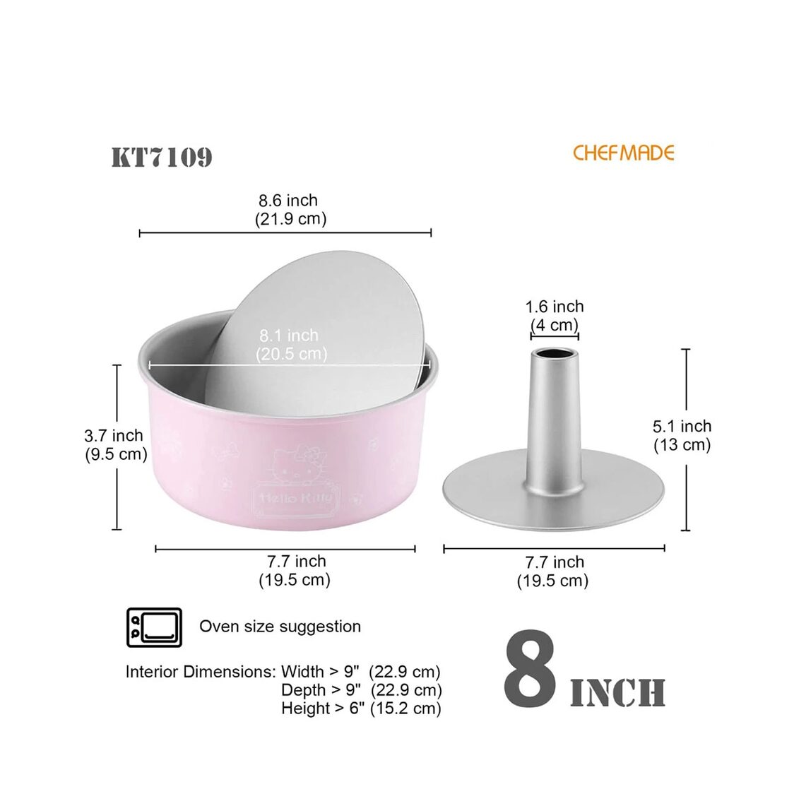 Chefmade Hello Kitty Round Deep Cake Pan with Removable Bottom 1898CM - KT7108 - Metro Singapore Departmental Store - Celebrating 69 Years in SG