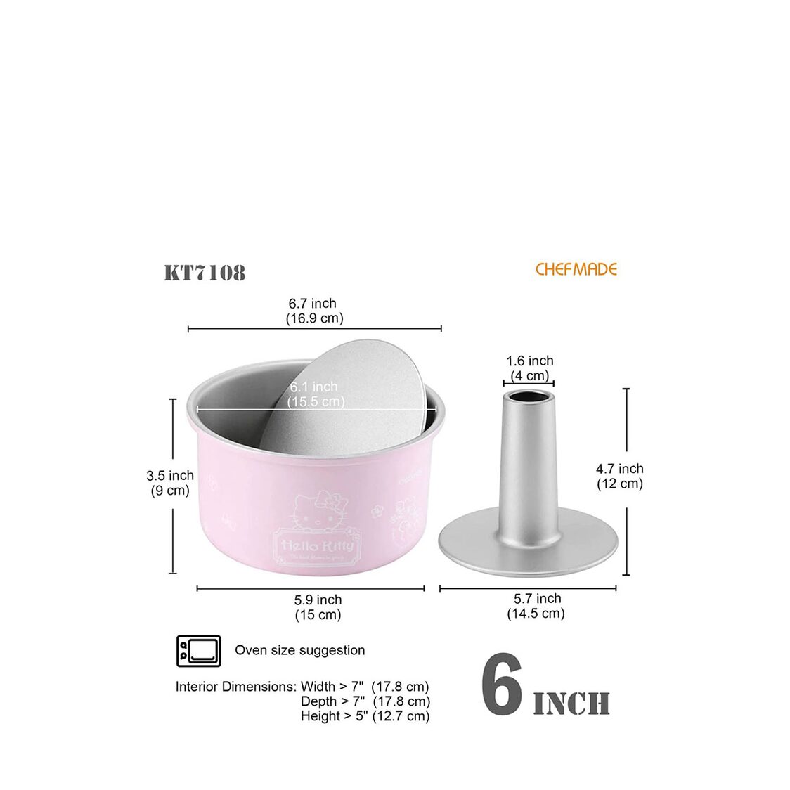 Chefmade Hello Kitty Round Deep Cake Pan with Removable Bottom 1898CM - KT7108 - Metro Singapore Departmental Store - Celebrating 69 Years in SG