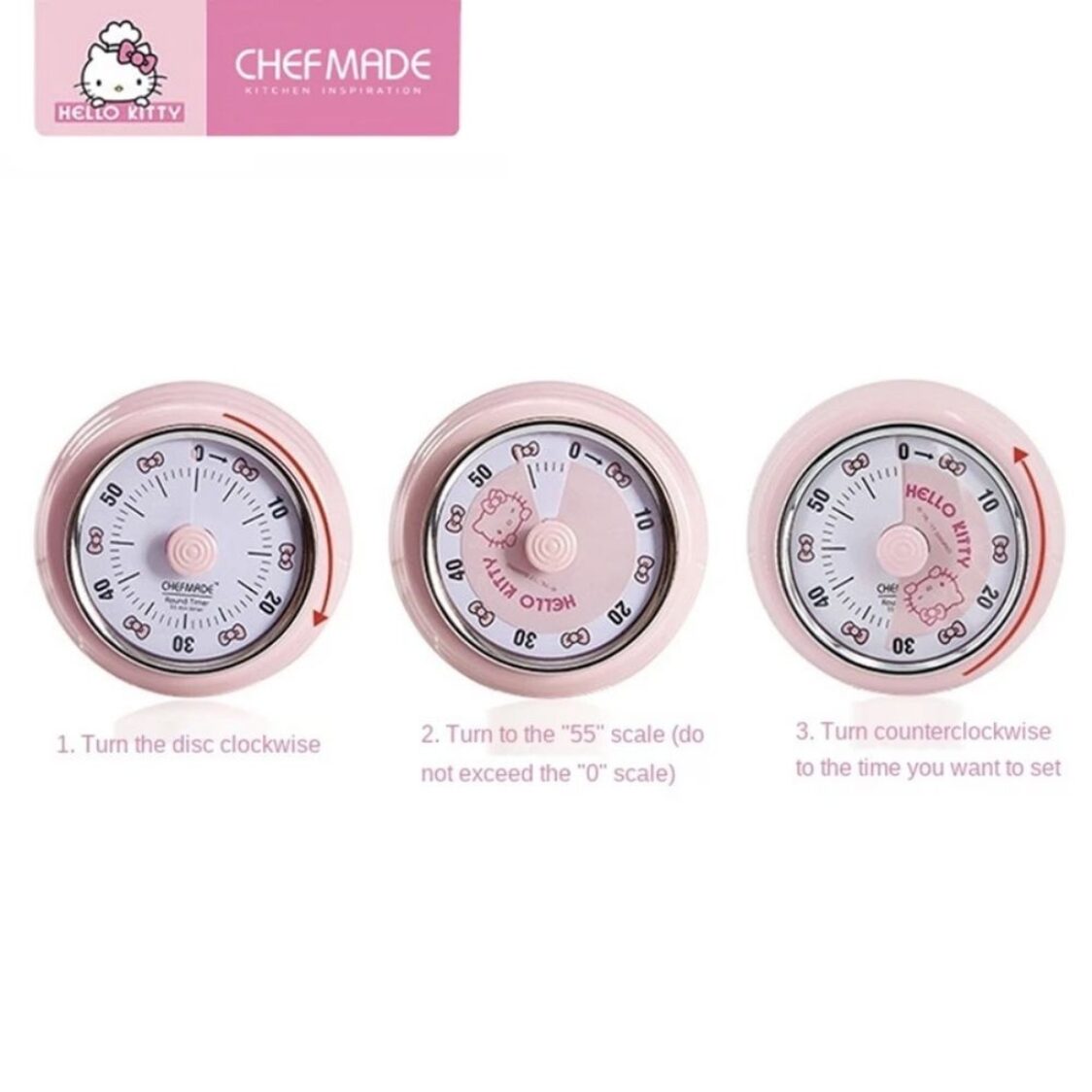 Chefmade Mechanical Timer Hello Kitty - 1898CM - KT7001 - Metro Singapore Departmental Store - Celebrating 69 Years in SG