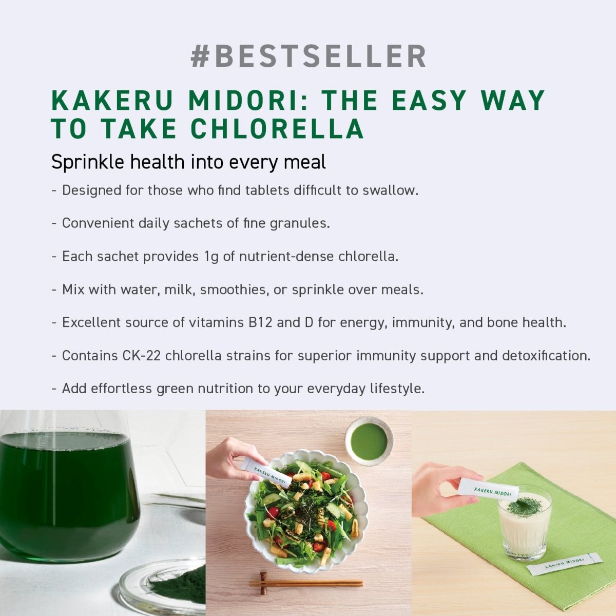 Chlorella Kakeru Midori (Powder) - Metro Singapore Departmental Store - Celebrating 69 Years in SG