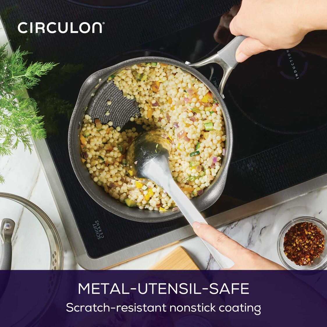 Circulon ScratchDefense A1 16cm/1.8L Covered Saucepan - Metro Singapore Departmental Store - Celebrating 69 Years in SG