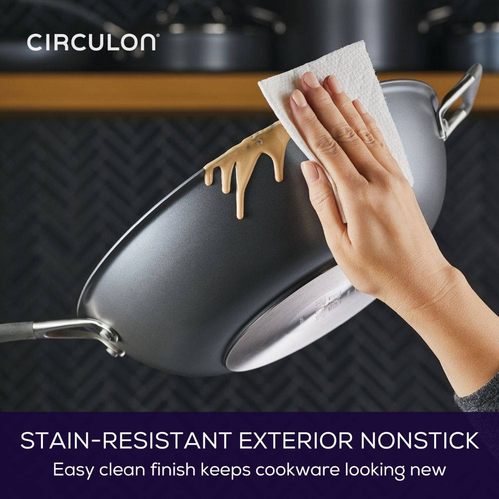 Circulon ScratchDefense A1 Nonstick 30.4cm Stirfry with Glass Lid 82205 - Metro Singapore Departmental Store - Celebrating 69 Years in SG