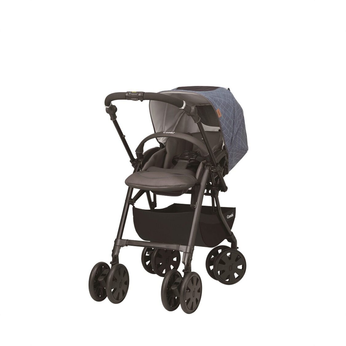 Combi Crossgo Stroller 1~36 Months 6.7KG Auto 4 Swivel wheels 115123 - Ceiestial Blue - Metro Singapore Departmental Store - Celebrating 69 Years in SG