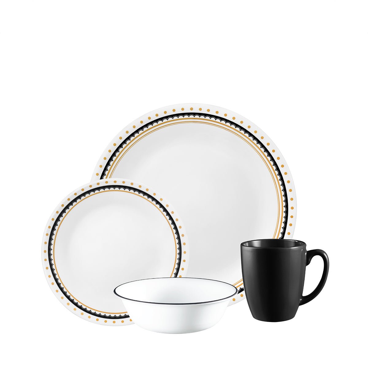 Corelle 16pc Dinner Set - Adorable Dots 16S - AOD - US - Metro Singapore Departmental Store - Celebrating 69 Years in SG