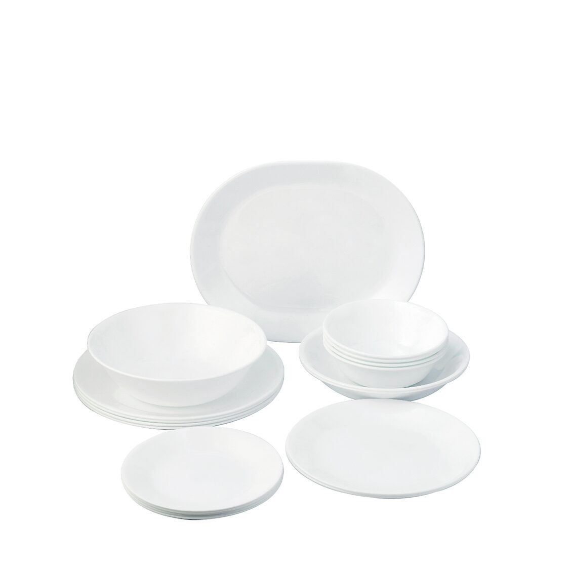Corelle 18pc Dinner Set - Winter Frost White 18 - JW - P - Metro Singapore Departmental Store - Celebrating 69 Years in SG