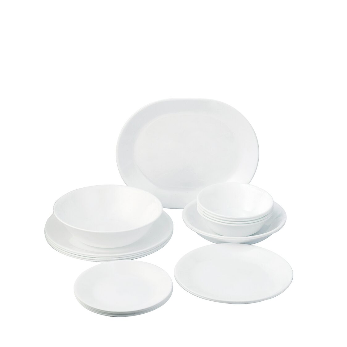 Corelle 18pc Dinner Set - Winter Frost White 18 - JW - P - Metro Singapore Departmental Store - Celebrating 69 Years in SG