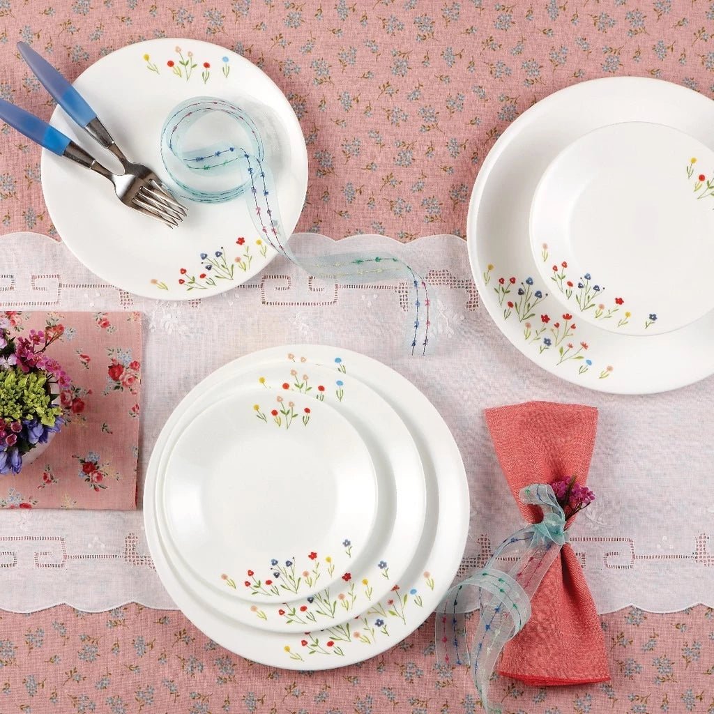 Corelle Flower Hill 18pc Dinnerware Set - Metro Singapore Departmental Store - Celebrating 69 Years in SG