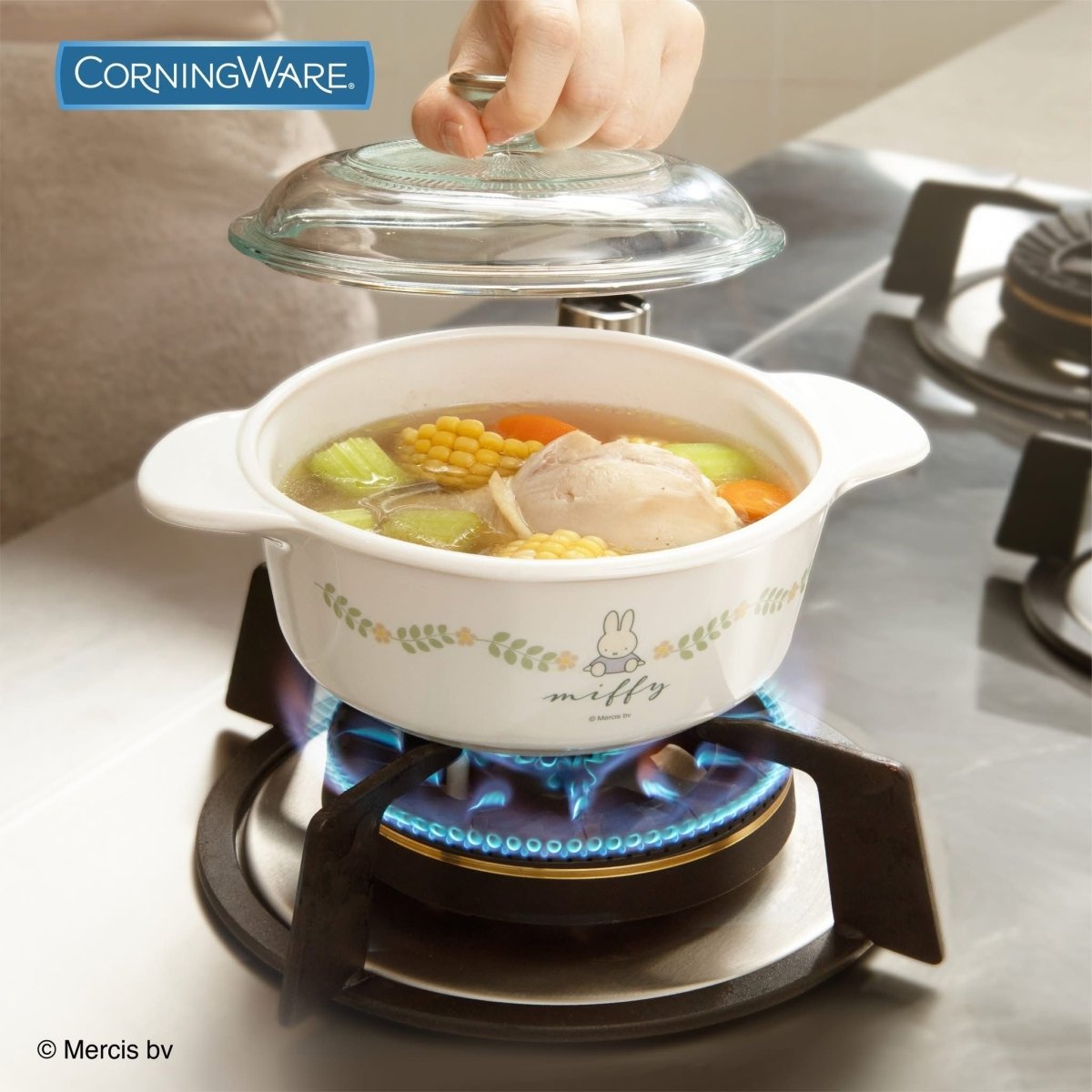Corningware 0.8L Covered Casserole - Miffy Floral - Metro Singapore Departmental Store - Celebrating 69 Years in SG