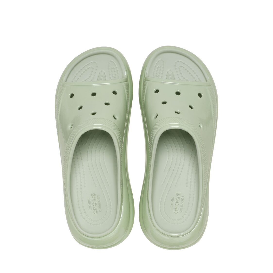 Crocs Crush High Shine Slide - Plaster - Metro Singapore Departmental Store - Celebrating 69 Years in SG