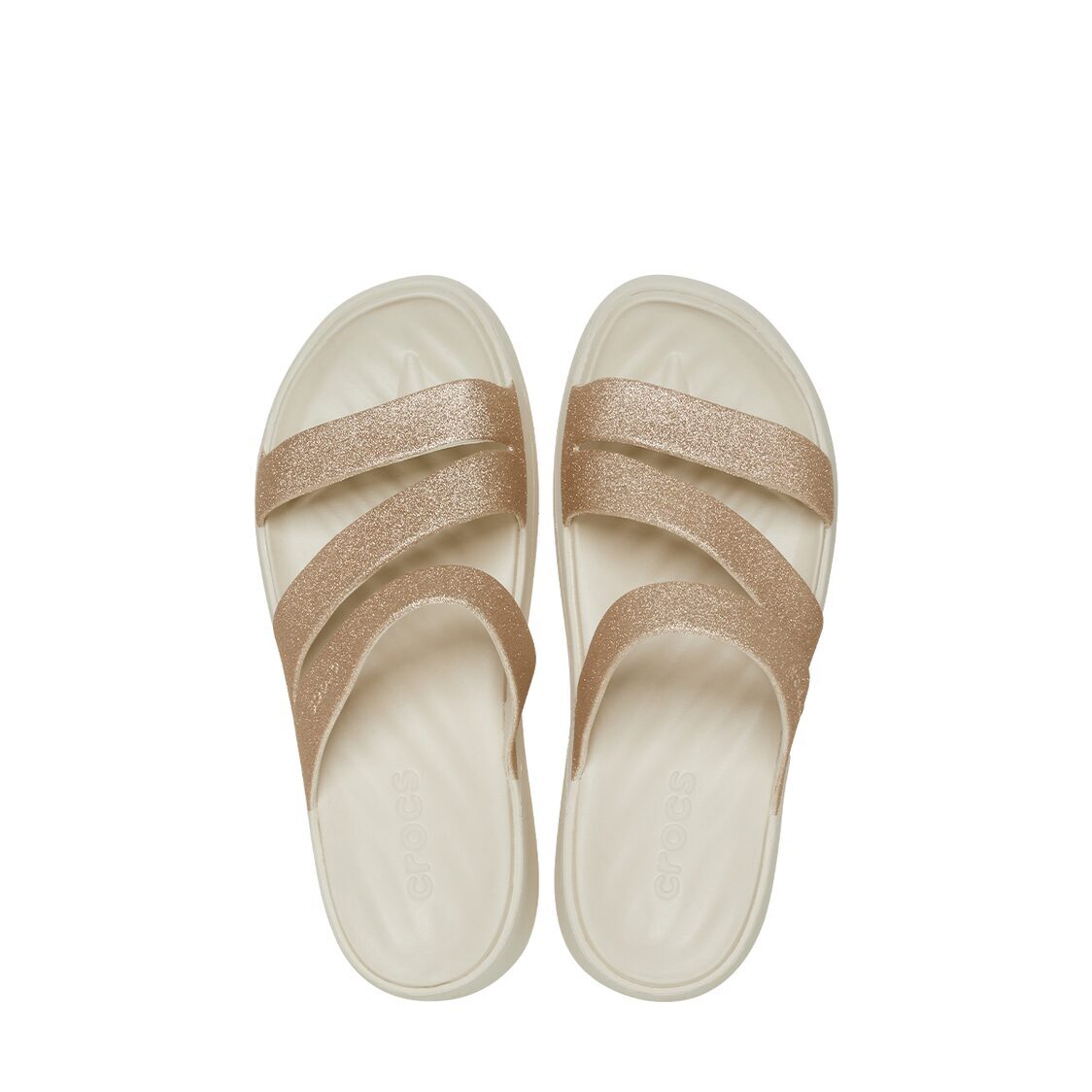 Crocs Getaway Glitter Strappy - Stucco - Metro Singapore Departmental Store - Celebrating 69 Years in SG