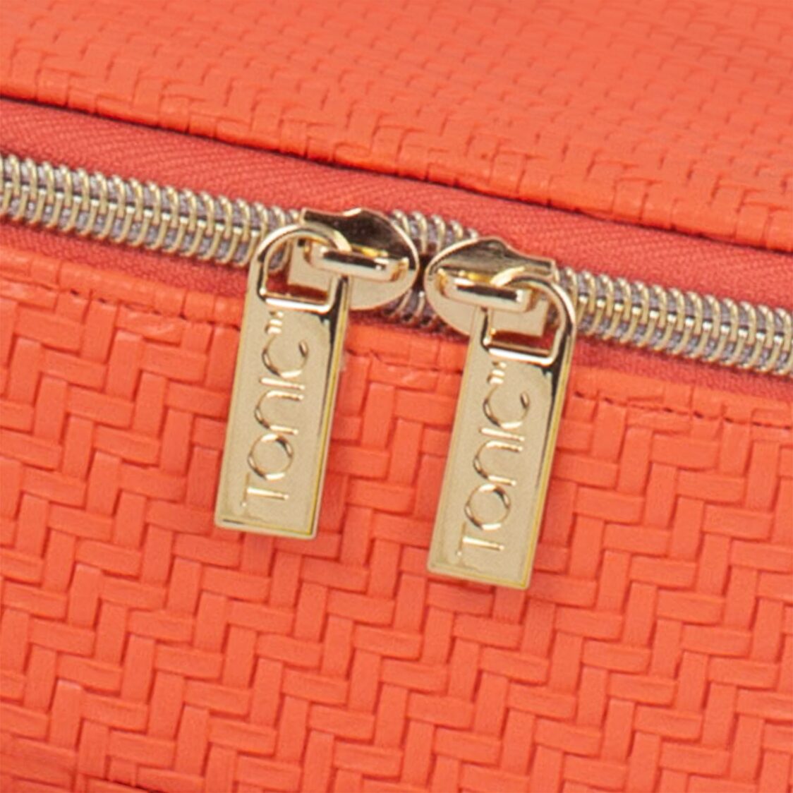 Tonic Herringbone Small Jewelery Cube In Tangerine 44019