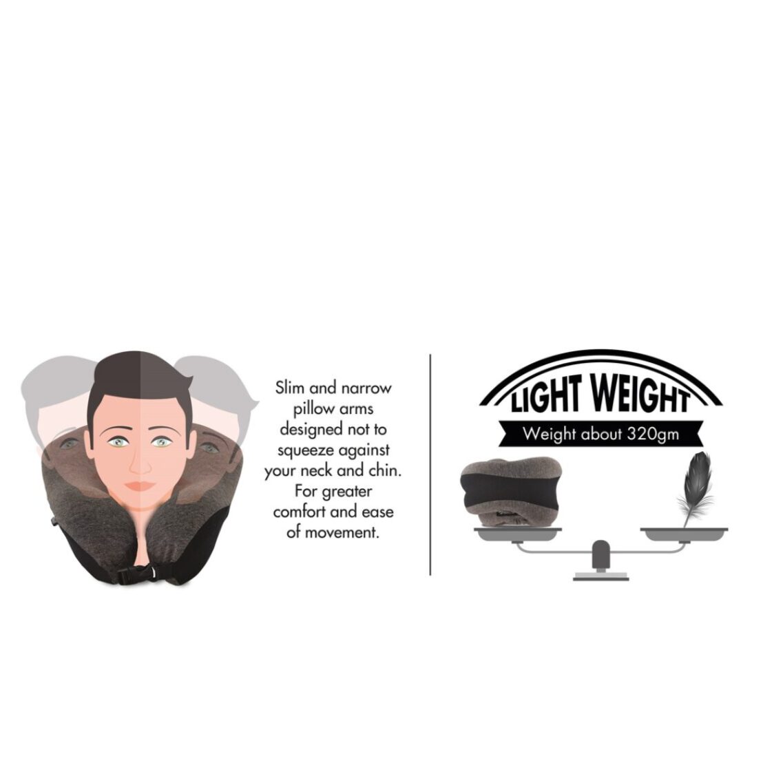 Travel Joy Sushi Travel Pillow - Black Onyx