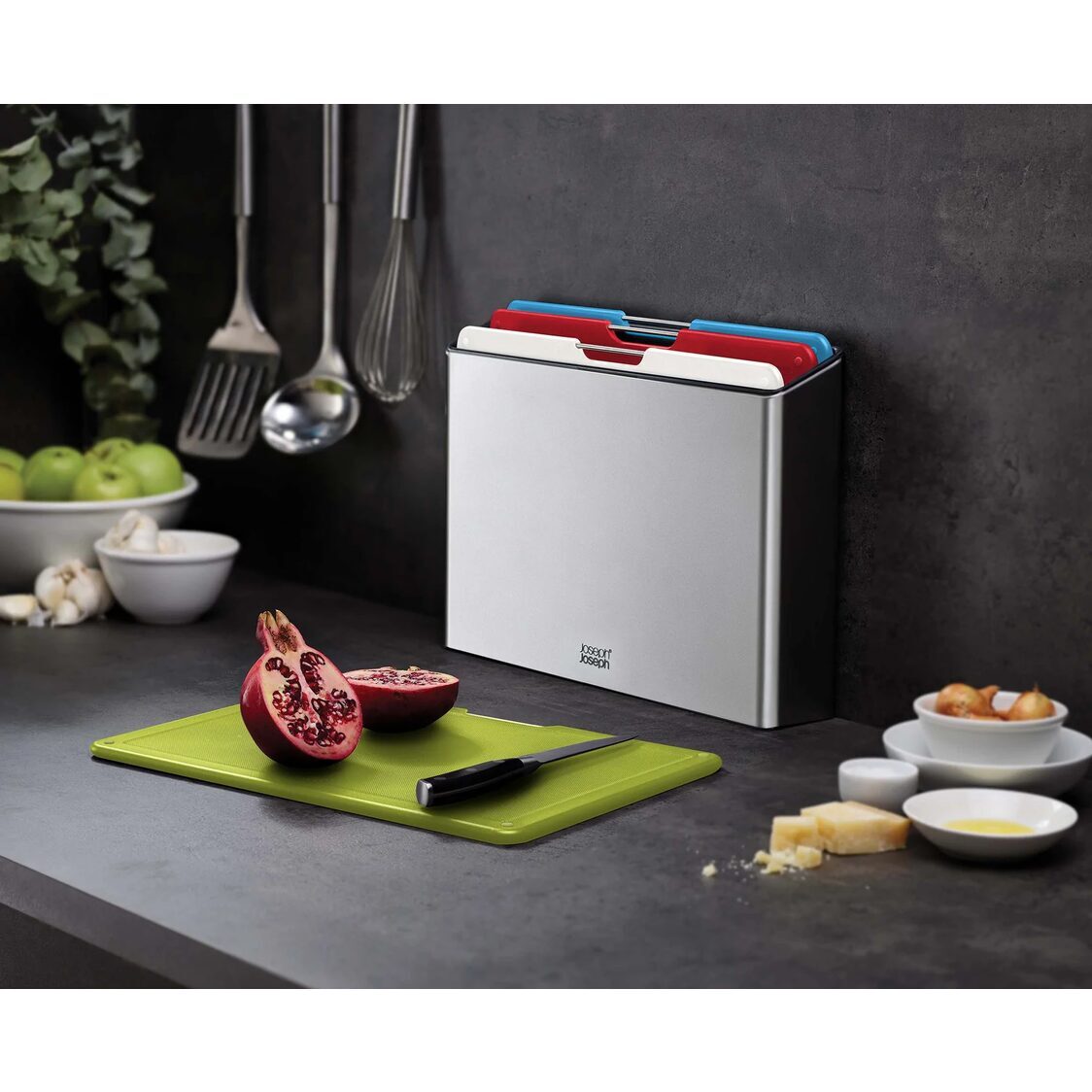 Joseph Joseph Folio Steel 4-piece Chopping Board Set Sliver