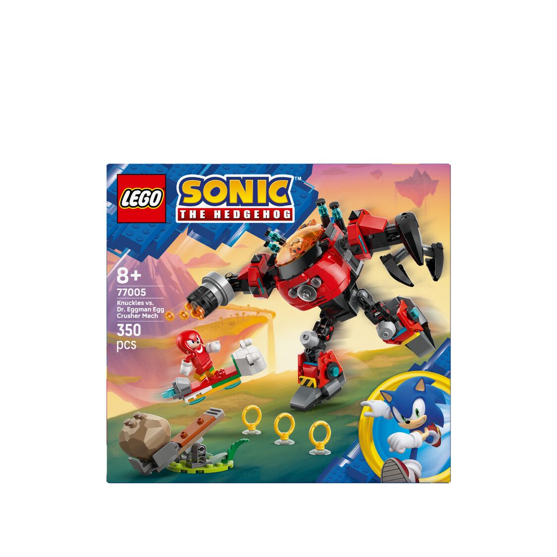 Lego Knuckles vs. Dr. Eggman Egg Crusher Mech 77005