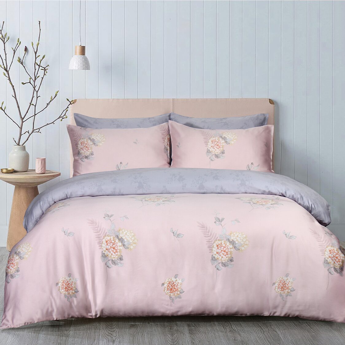 Eurotex Mod Living made from 100% TENCEL™ Fibers Fitted Sheet Set/Bed Set - Haze