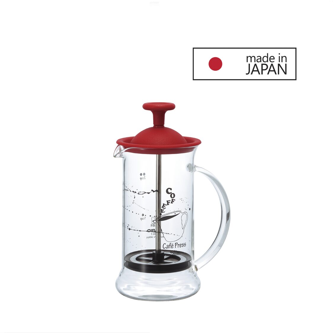 HARIO Slim Cafe Press 240ml (CPSS-2-R)