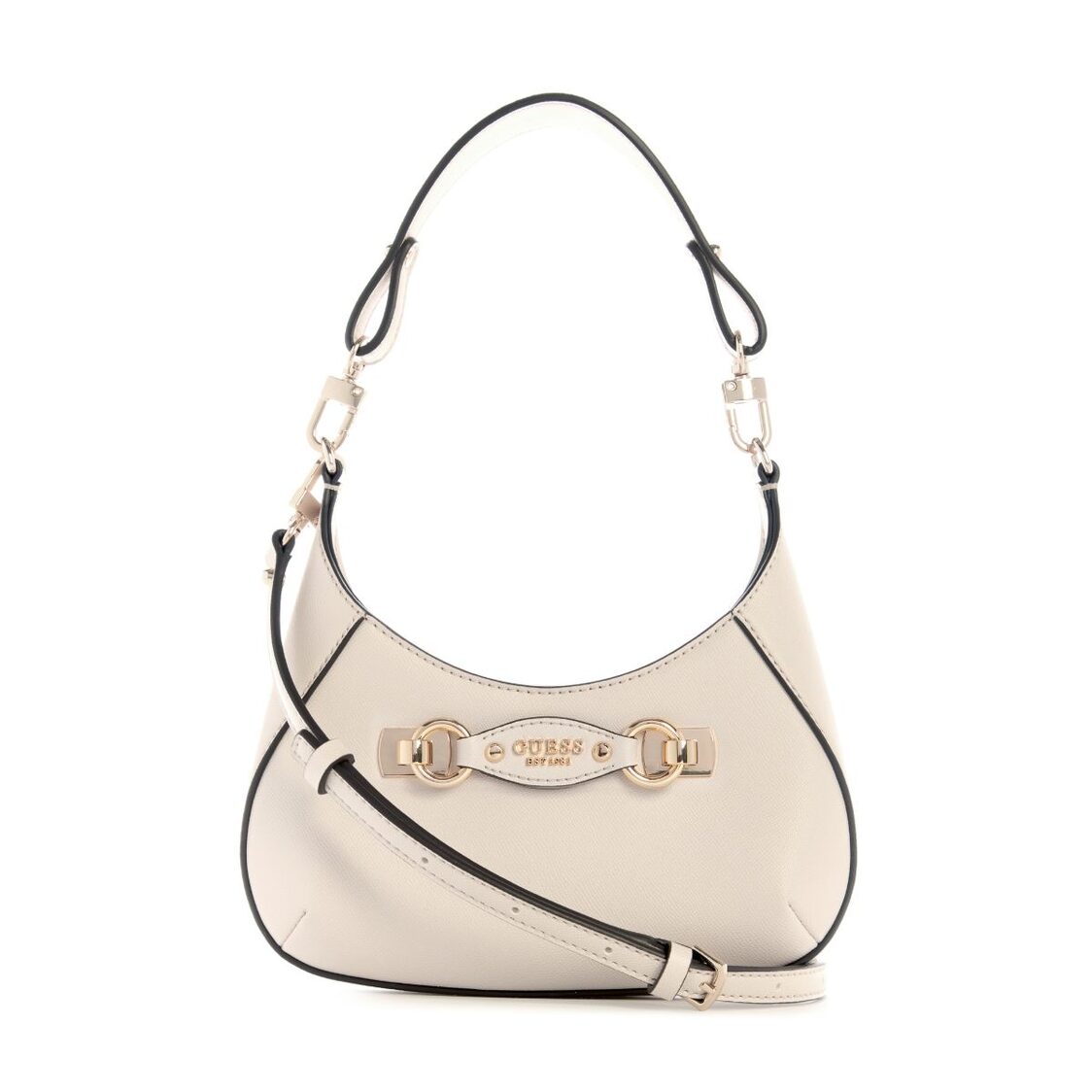 Guess Mimina Mini Top Zip Crossbody - Stone