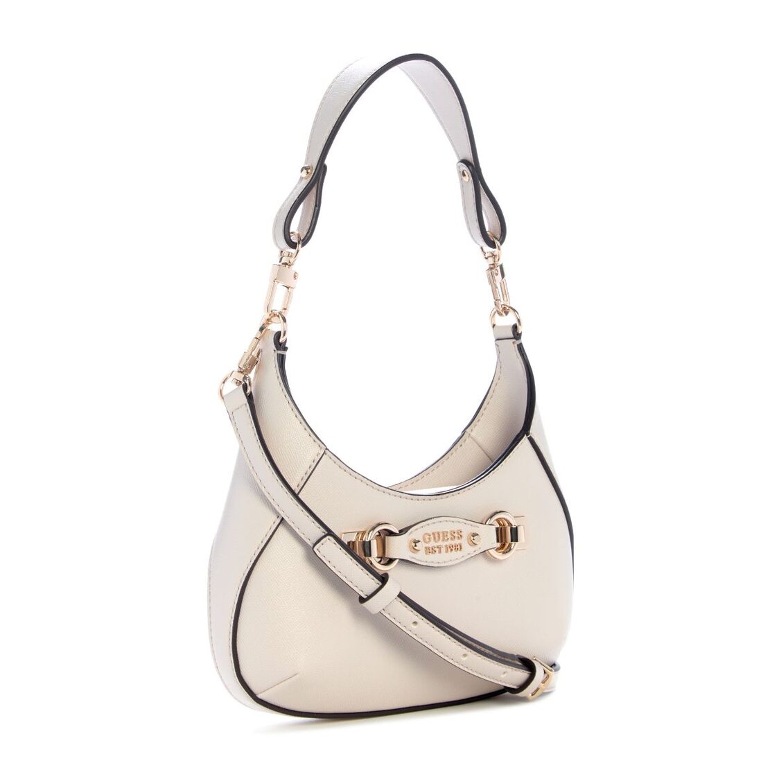 Guess Mimina Mini Top Zip Crossbody - Stone