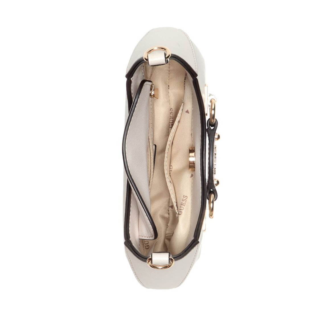 Guess Mimina Mini Top Zip Crossbody - Stone