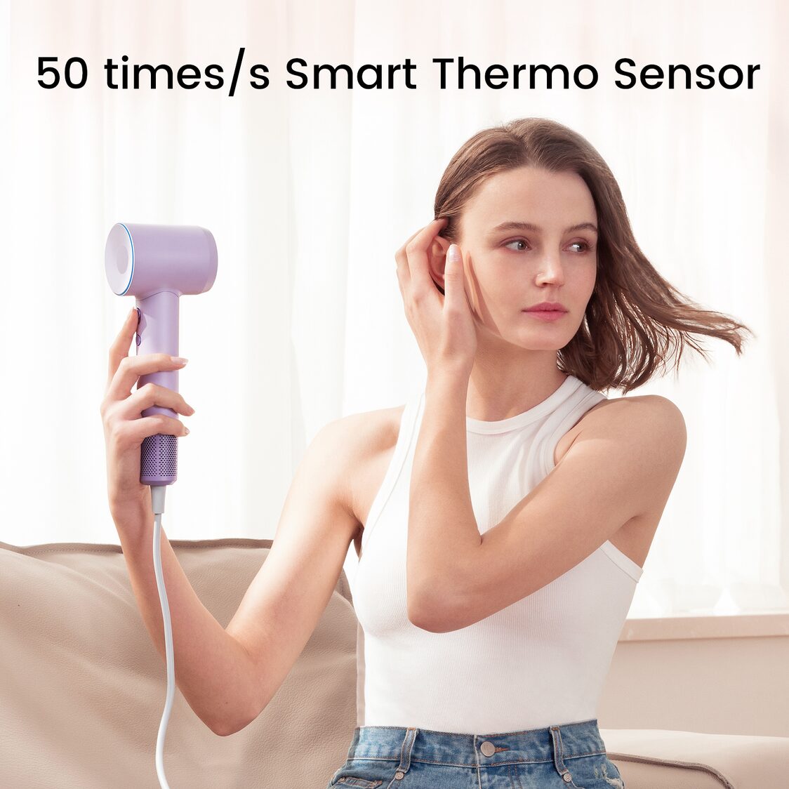 Laifen SE High-speed Hair Dryer Negative Ionic Fast Drying Low Noise Thermo-Control Long Lasting - Blue