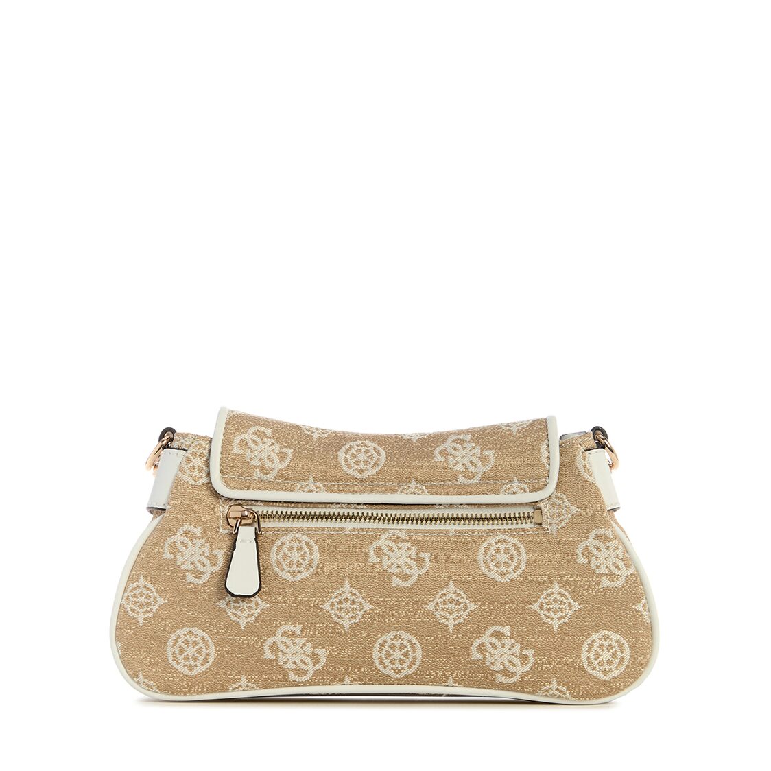 Guess Beyza Flap Shoulder Bag - White Logo
