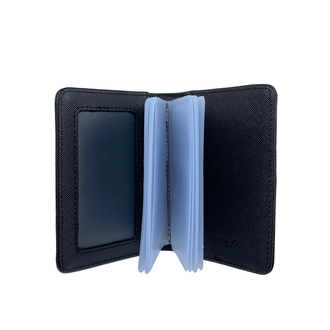 Mel&Co Saffiano Leatherette Bifold Card Holder