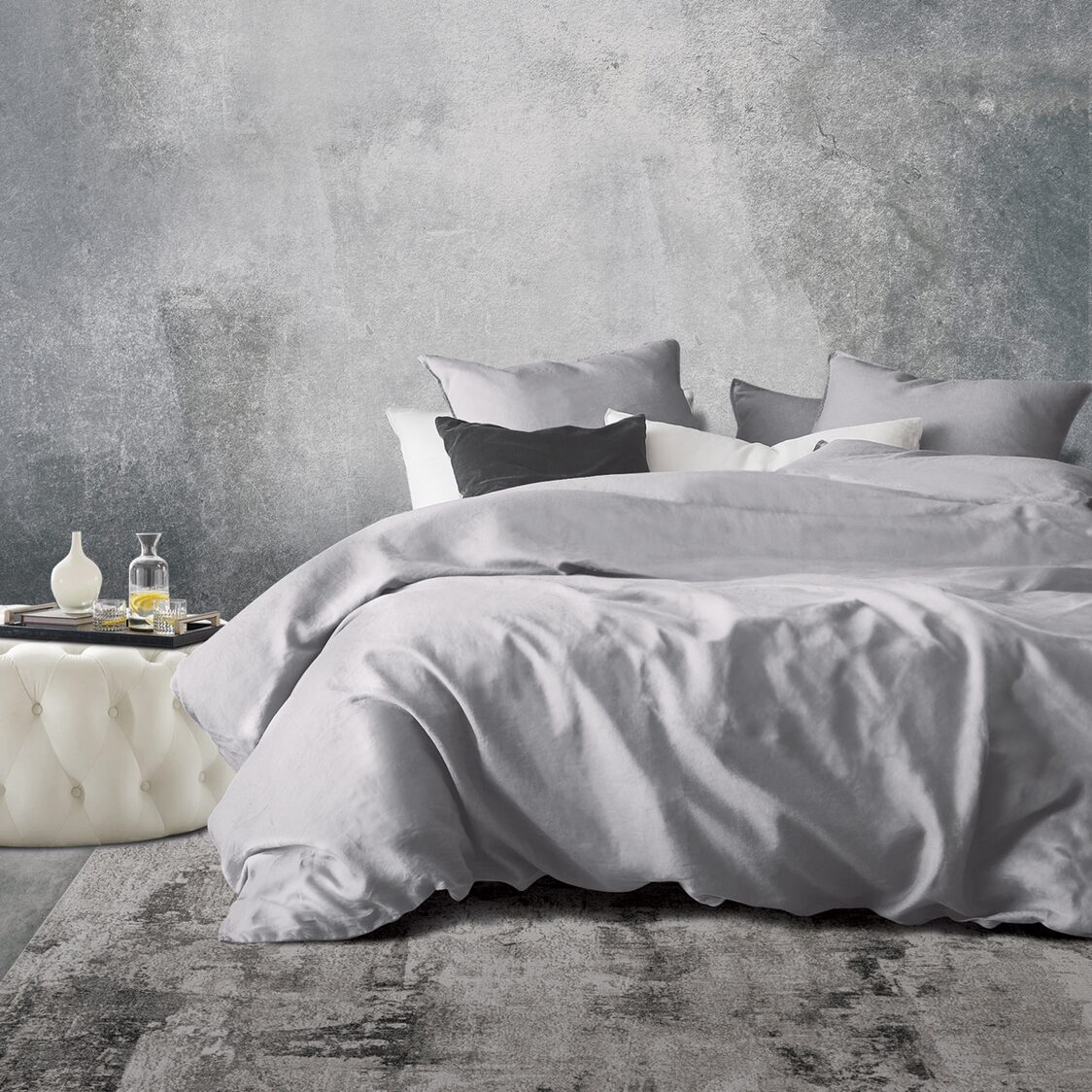 Charles Millen Signature Collection CMSG-10A, 100% Extra Fine Long Staple Cotton, 1100TC Summer Quilt - Dove Grey