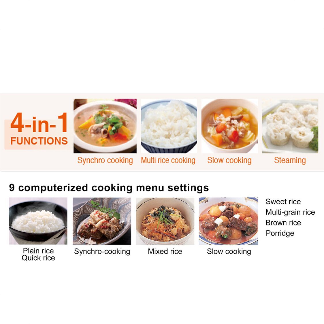 TIGER "TACOOK" "4-in-1" Function Rice Cooker 1.8L (JAX-S18S)