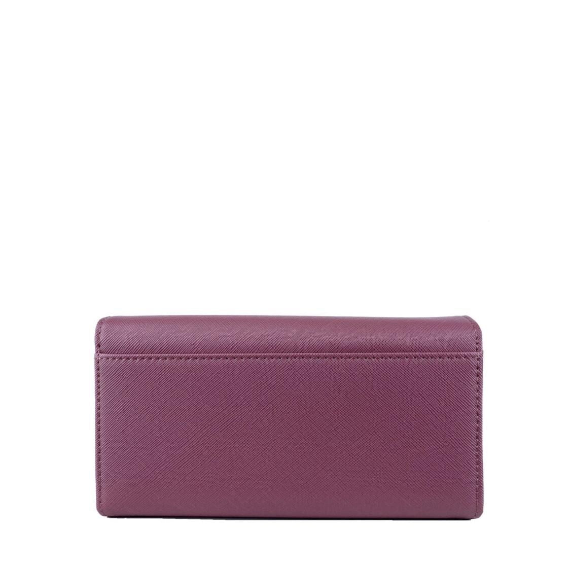 Mel&Co Saffiano Leatherette Tri-Fold Flap Large Wallet