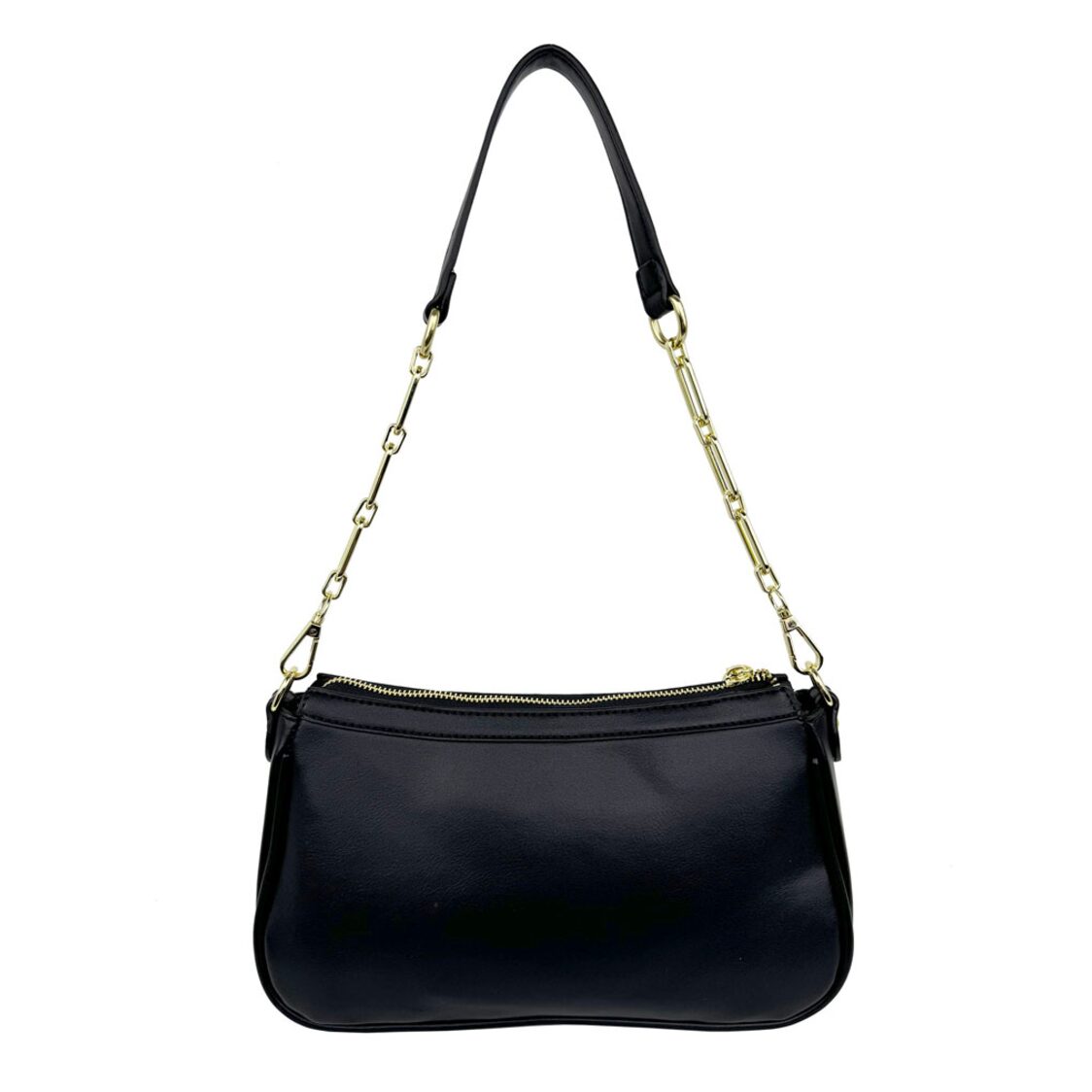 Mel&Co Faux Nappa Leather Semi-Chain Shoulder Bag