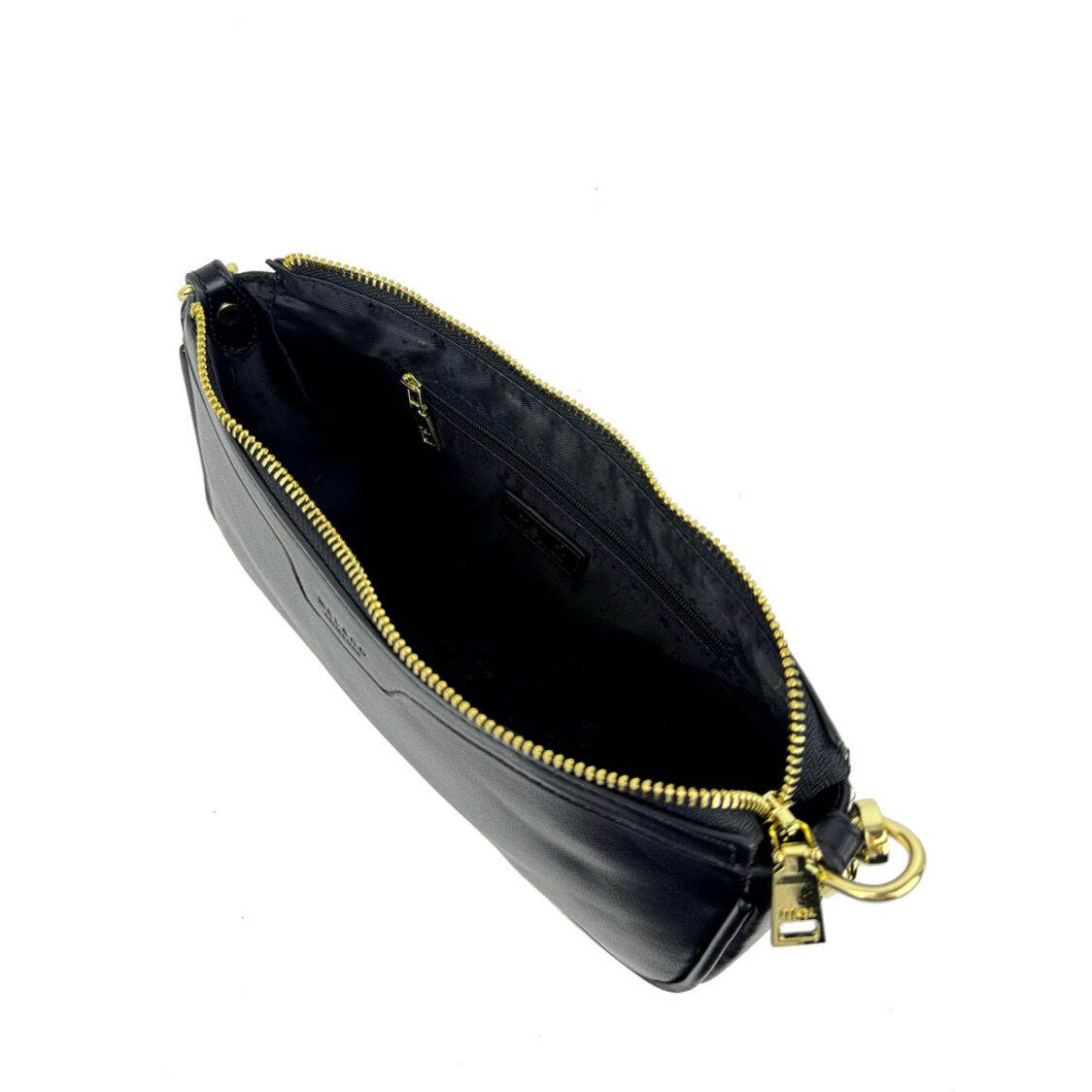 Mel&Co Faux Nappa Leather Semi-Chain Shoulder Bag