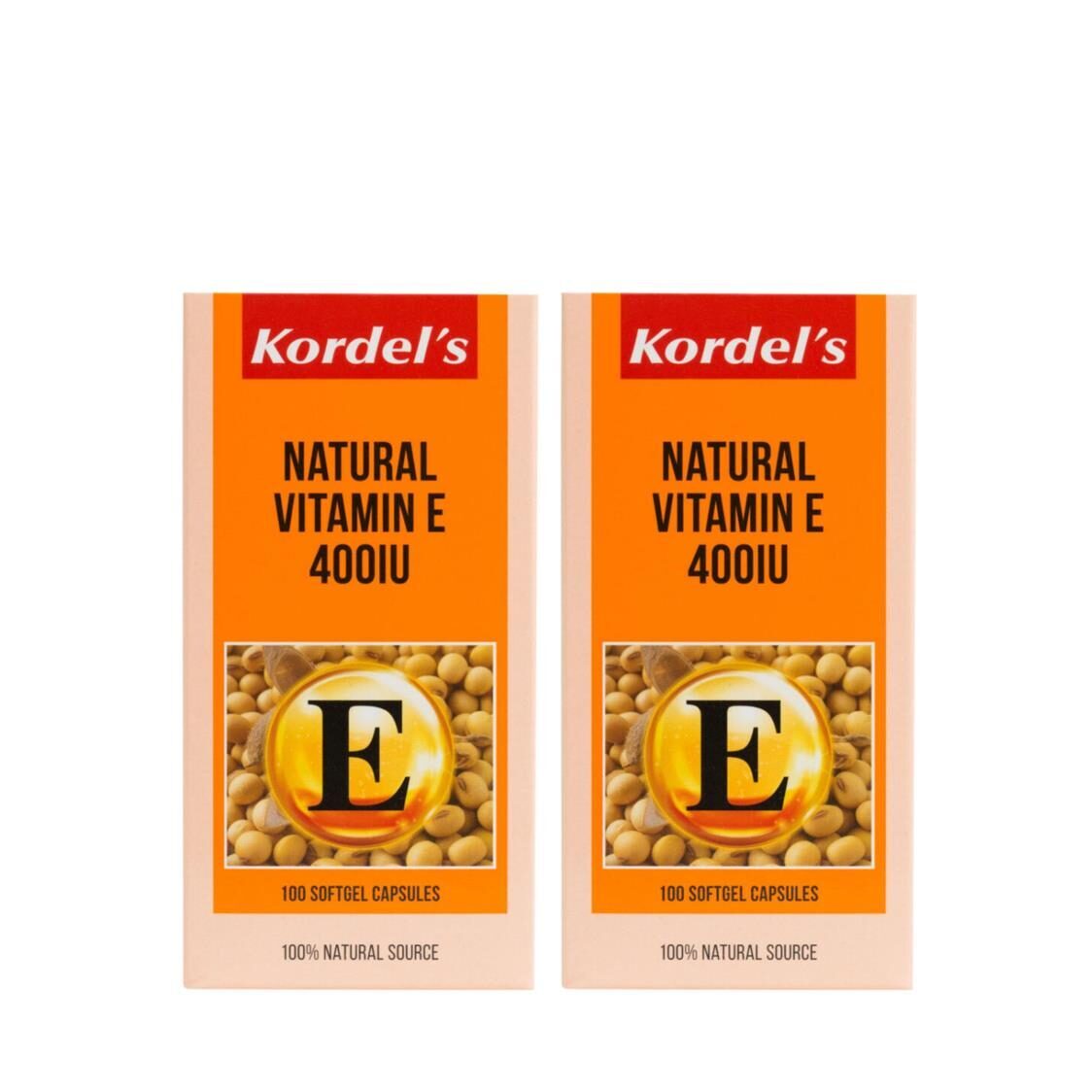 Kordel's Natural Vitamin E 400IU 100'sx2