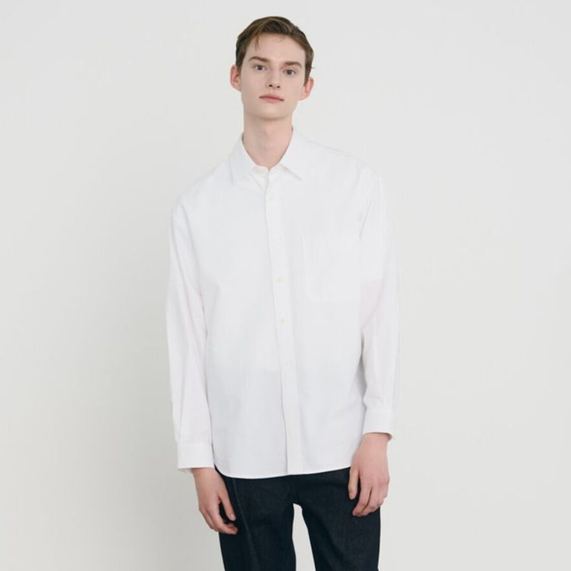 Mind Bridge Oxford Over Fit Shirt White