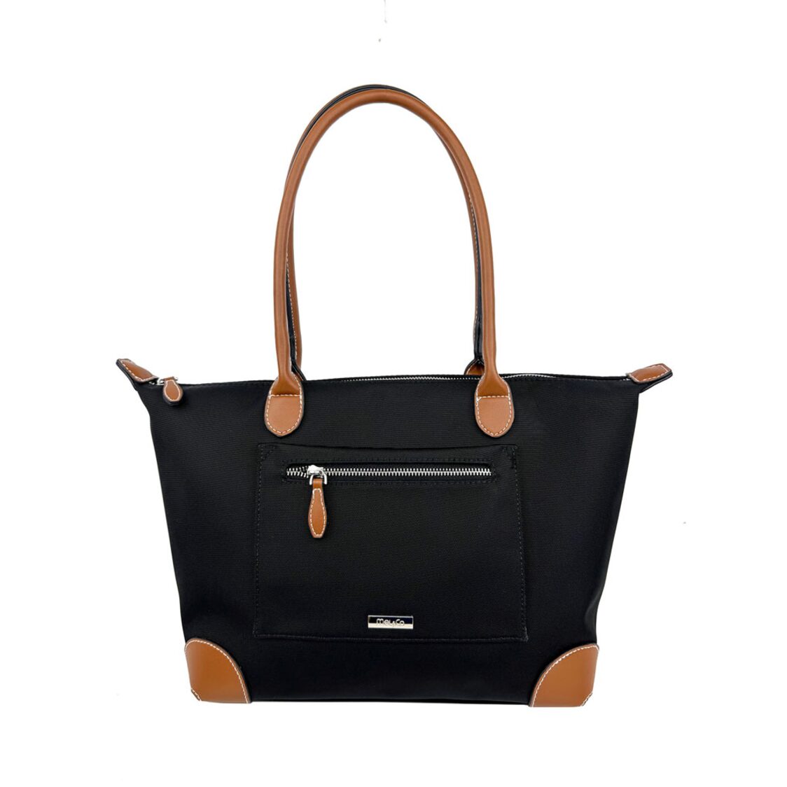 Mel&Co Nylon Canvas Tote With Zipper