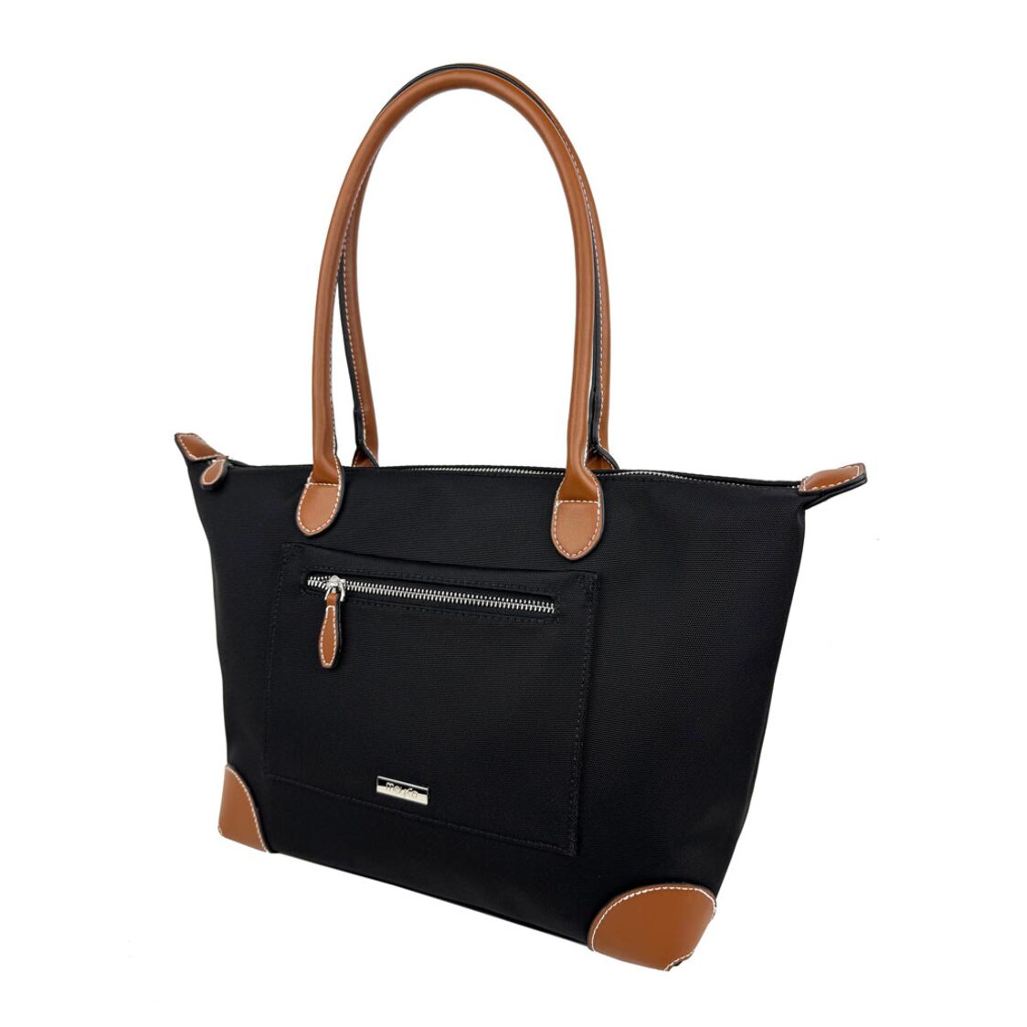 Mel&Co Nylon Canvas Tote With Zipper