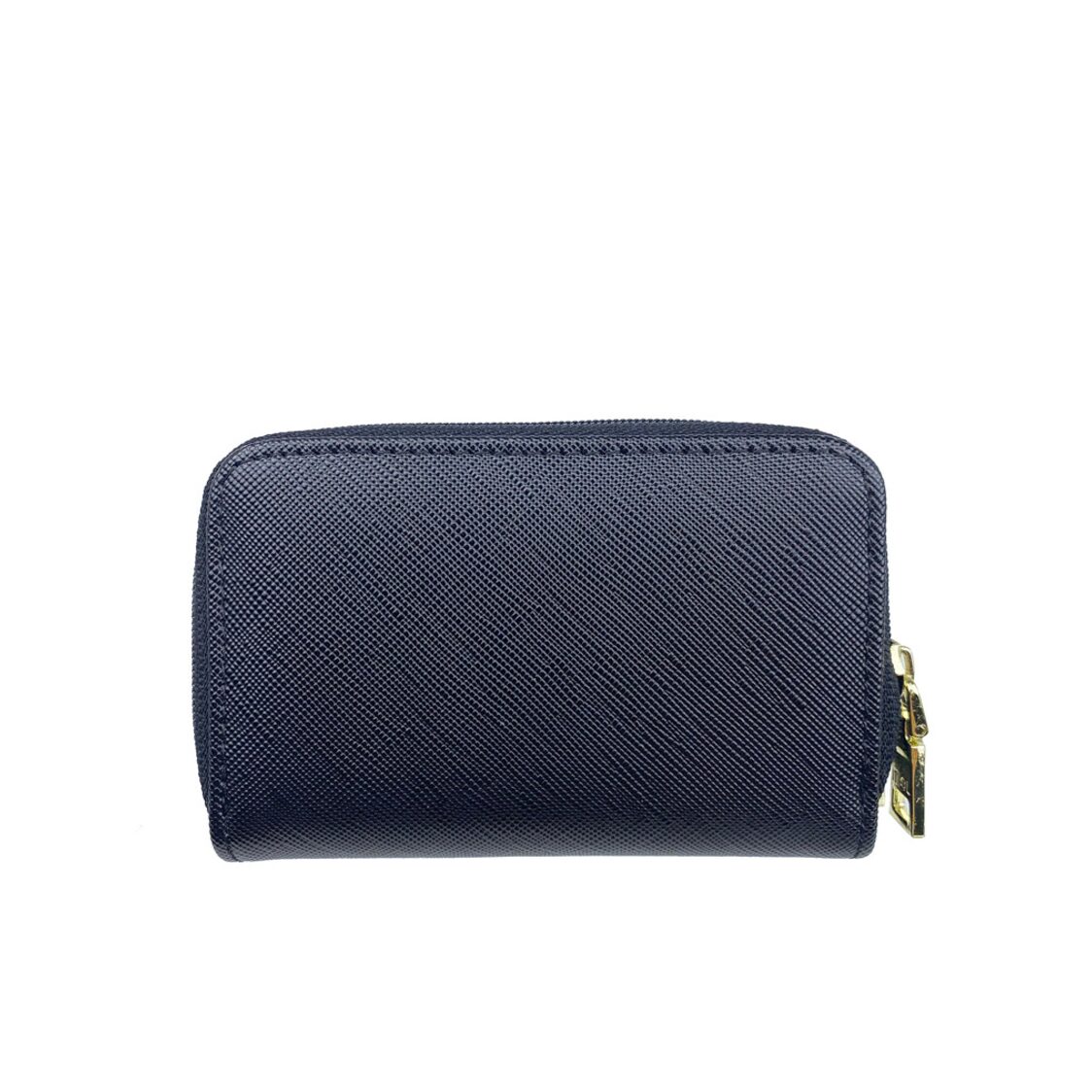 Mel&Co Saffiano Leatherette Double Zipper Pouch with Key Clips