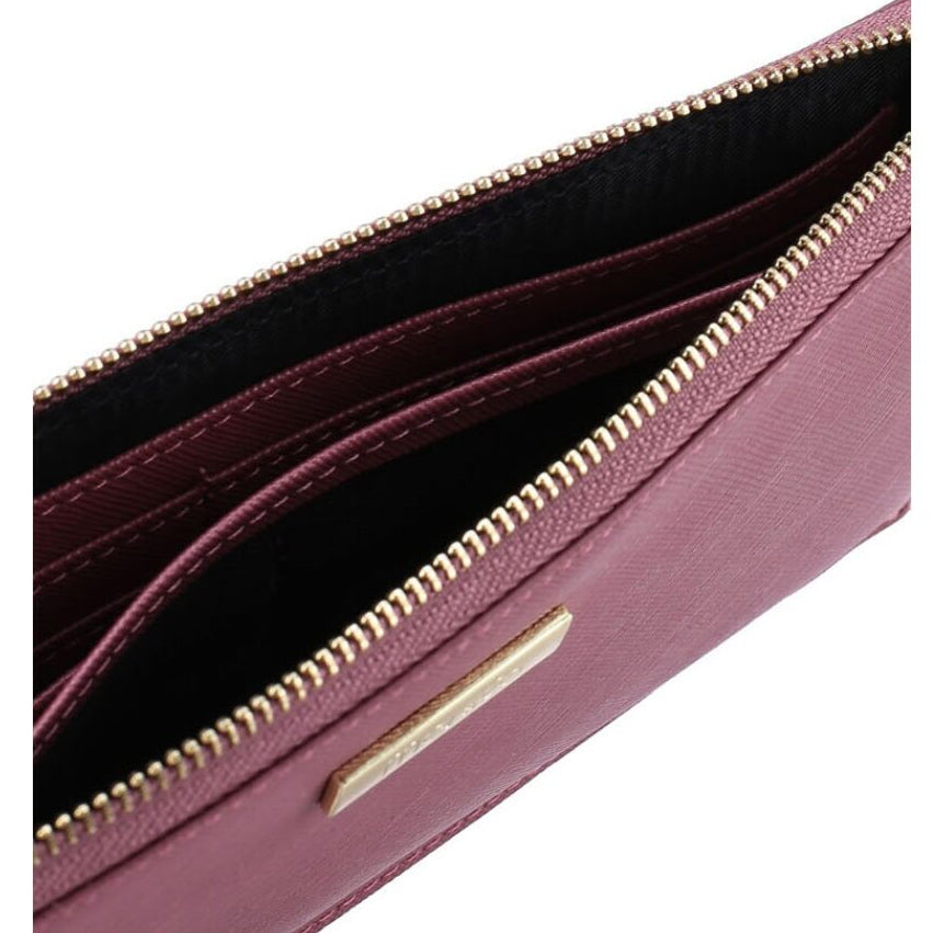 Mel&Co Saffiano Leatherette Slim Wristlet Pouch