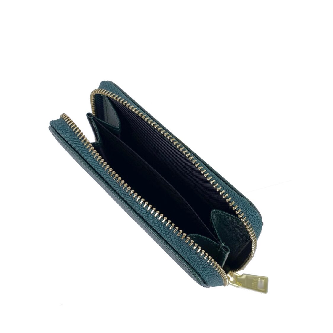 Mel&Co Saffiano-Effect Zip-Around Card Holder