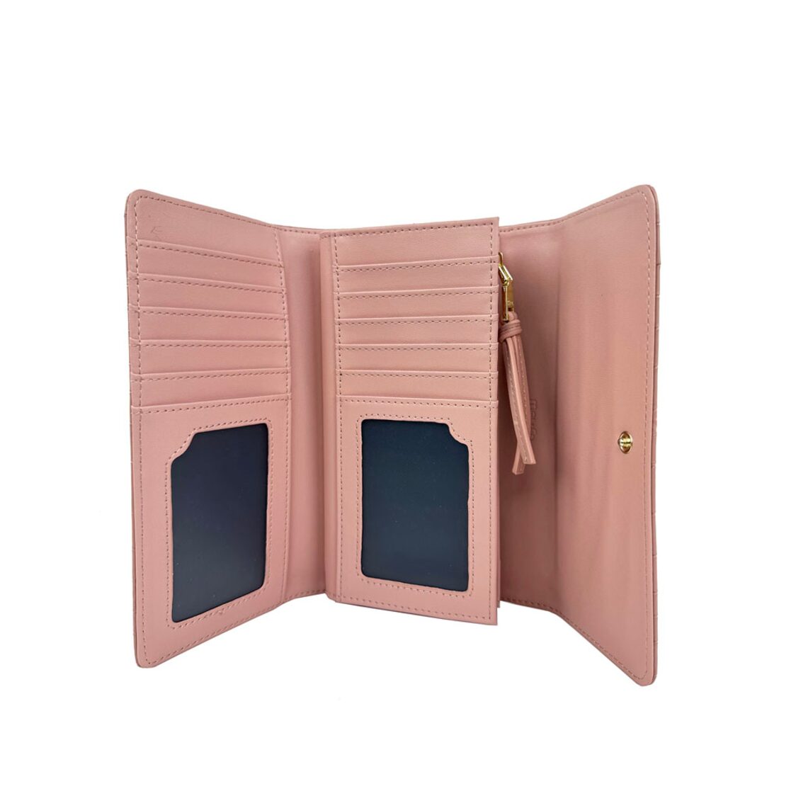 Mel&Co Croco Tri-Fold Long Wallet