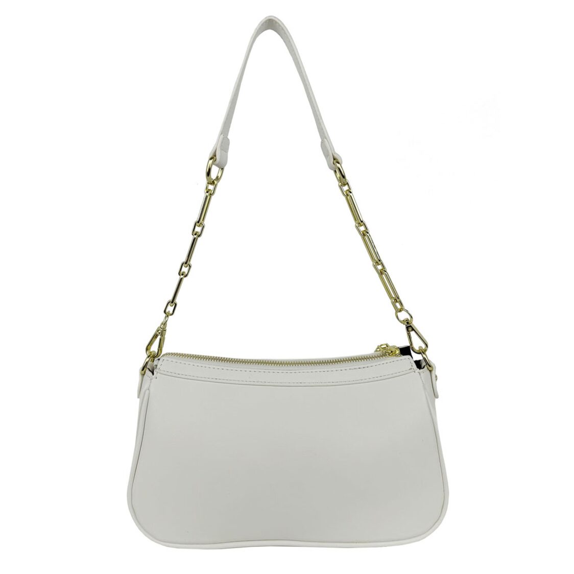 Mel&Co Faux Nappa Leather Semi-Chain Shoulder Bag
