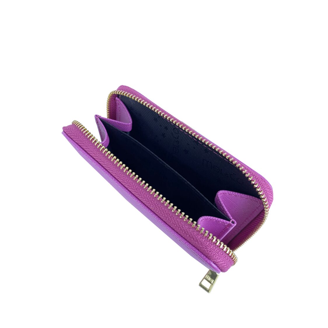 Mel&Co Saffiano-Effect Zip-Around Card Holder