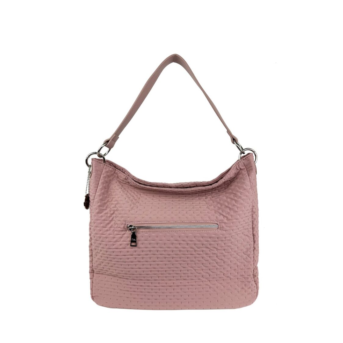 Mel&Co Embossed Nylon Single Handle Bag